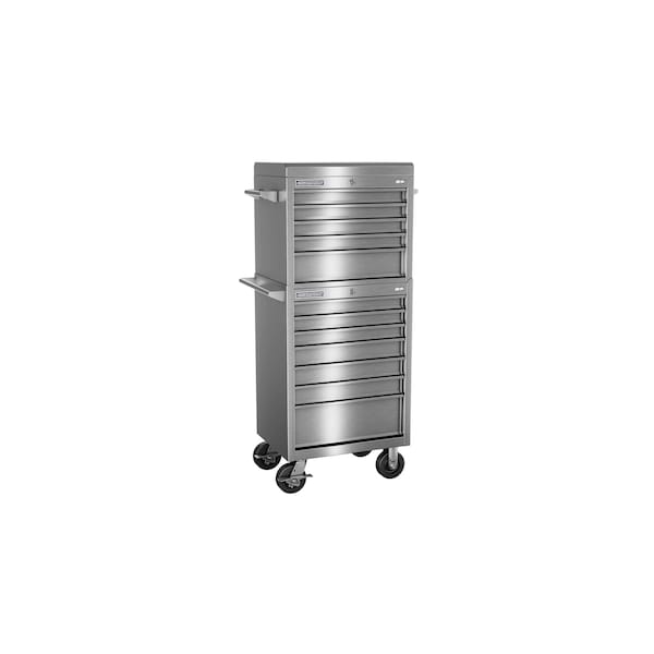 Champion Tool Storage FMPro Plus SST Top Chest/Cabinet With Casters, 12 Drawer, Silver, Stainless Steel, 27 in W FMPSA2712RC - main